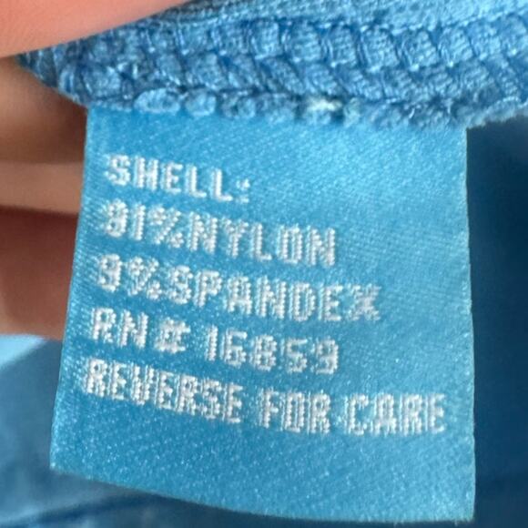 J. McLaughlin Catalina Cloth Signature Top Honeycomb Jacquard Blue Size Large - Picture 9 of 12